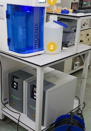 Two hydrogen generators in laboratory